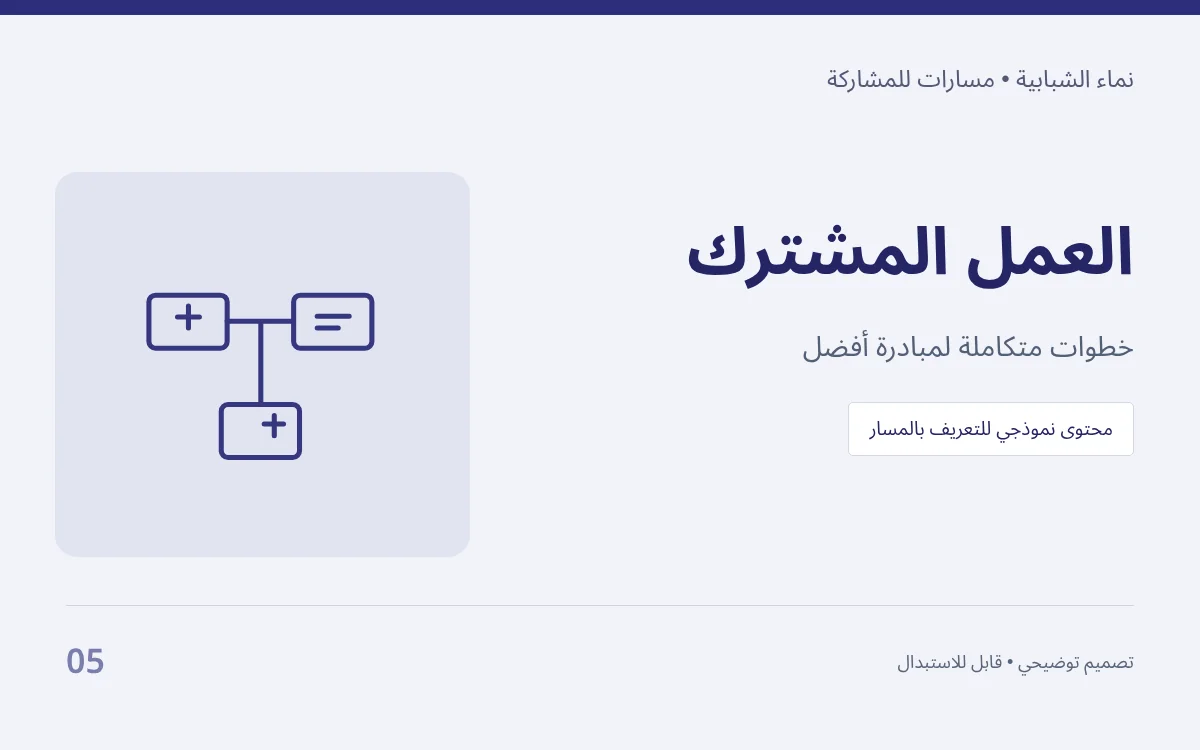 العمل المشترك — خطوات متكاملة لمبادرة أفضل